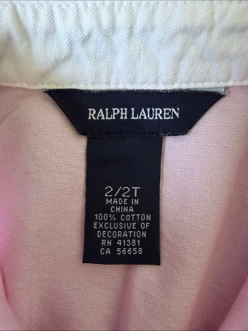 Ralph Lauren Pink and White Girls' Casual Polo Dress